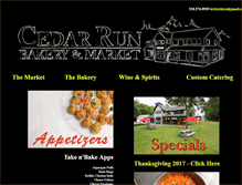 Tablet Screenshot of cedarrunbakery.com